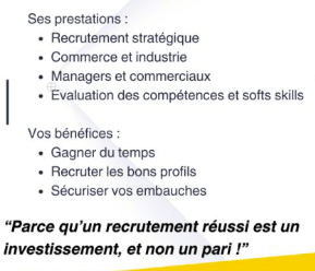 Activités d'Émilie Guerineau, consultante indépendante en recrutement en Vendée, membre du réseau Dynabuy